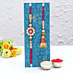 3 Elegant Rakhis & Cadbury Celebrations Box