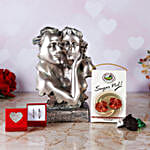 beautiful couple face showpiece chocolate ring