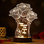 Personalised Floral 3D Illusion LED Lamp