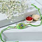 Sneh Eye Catching Diamond Green Rakhi