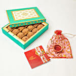 Kesar Panjiri Laddoo Box N Rakhi Set