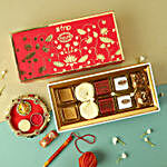 Ganesha Bhaidooj Thali N Assorted Sweets Hamper