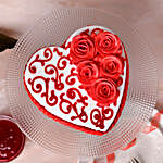 Rosy Heart Chocolate Cake 500 Gms
