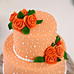 Peach Roses Truffle 2 Tier Cake 15 Kg