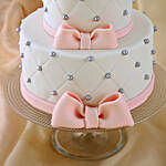 Pink Bow 2 Tier Truffle Cake 15 Kg