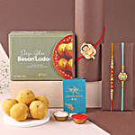 Sneh Brotherly Love Rakhi Set & Besan Laddoo Box