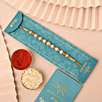 Sneh Meenakari & Pearl Rakhi Set With Mars Bars