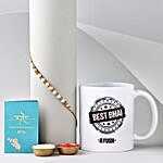 Sneh Pearl Rakhi and Personalised Mug Combo