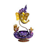 Handcrafted Ganesha Idol- Purple & Gold