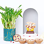 Diwali Prosperity Bamboo Plant Set