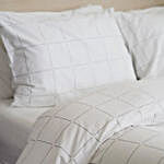 Minimal Design Cotton Bedsheet Set- White