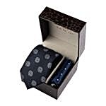 Elegant Tie & Pocket Square Set- Blue