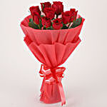 Vivid  10 Red Roses Bouquet
