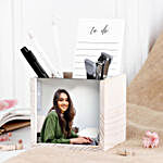 Personalised Pen Stand With Photo Gift