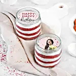 Velvet Moments Personalised Jar Cakes Set of 2