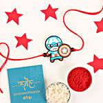 Heroic Captain America Shield Rakhi For Kids