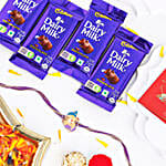 Bal Ganesha Cheerful Charm Rakhi & Dairy Milk Chocolate Gift Set