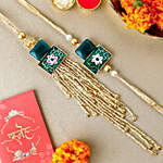 Blossom Rajasthani Bhaiya-Bhabhi Rakhi Set & Choco Bliss