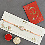 Rosy American Diamond Rakhi & Choco Bliss