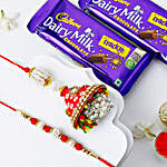 Ethnic Lumba Rakhi Set & Crunchy Chocolate Combo