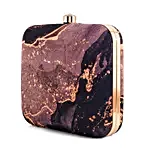 Artklim Black Resin Luxe Art Clutch Bag