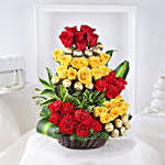 Mixed Flowers & Ferrero Rocher Arrangement