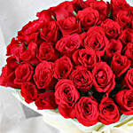 Majestic 50 Red Roses Bouquet