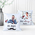 Mr. & Mrs. Right Cushions