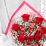 Red Roses Bunch With Nestle Kitkat Chocolates