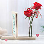 Personalised Rotating Photo Frame With Red Roses