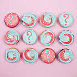 Swirl Question Mark Red Velvet Cupcakes