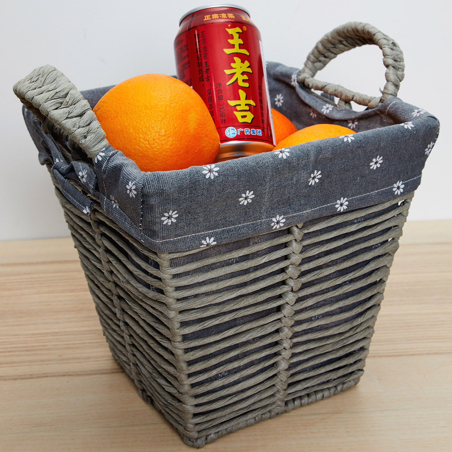 Wooden Basket Of Oranges & Wang Jao Drink singapore | Gift Wooden Basket Of  Oranges & Wang Jao Drink- FNP