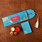 Peacock Rakhi and Personalised Compass Box Hamper