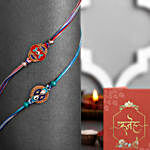 Cultural Charm Ethnic Rakhi Set of 2 & Kesar Kaju Katli Goodness