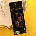 Royal Emerald Kundan Rakhi & Bournville Indulgence