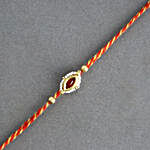 Red Gemstone Mauli Rakhi with Nuts Combo