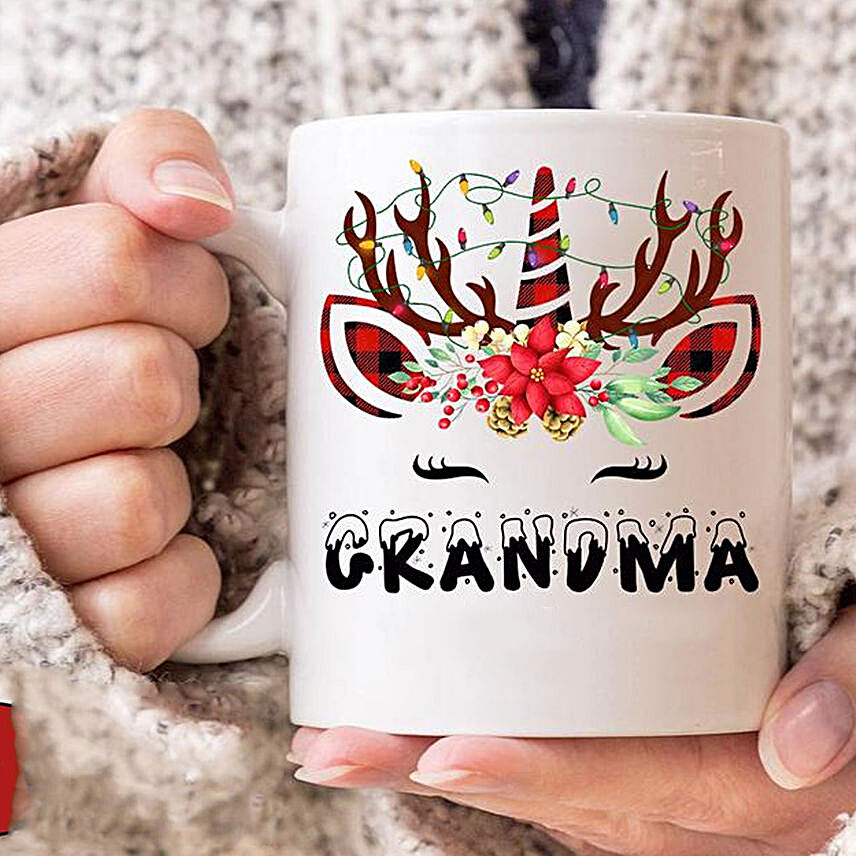 Reindeer Theme Mug For Grandma