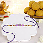 Graceful Pearl Ethnic Rakhi & Besan Laddoo