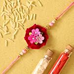 Grape Flower Polymer Clay Rakhi For Kids