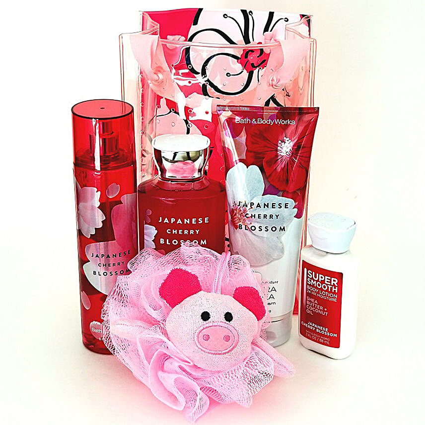 Bath & Body Works Fine Fragrance Mist & Ultra Shea Body Cream Japanese  Cherry Blossom 2 Piece Set Full Size 8oz.