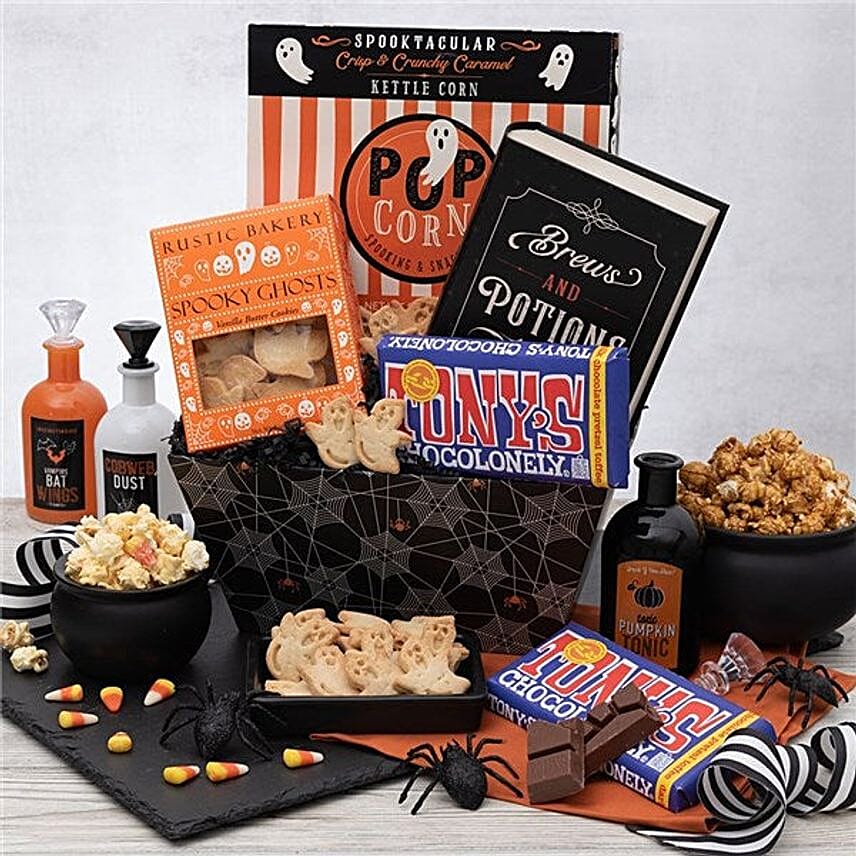 Haunted Halloween Cookies & Popcorn Gift