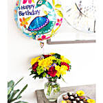 Festive Floral Garden with Birthday Balloon_Regular