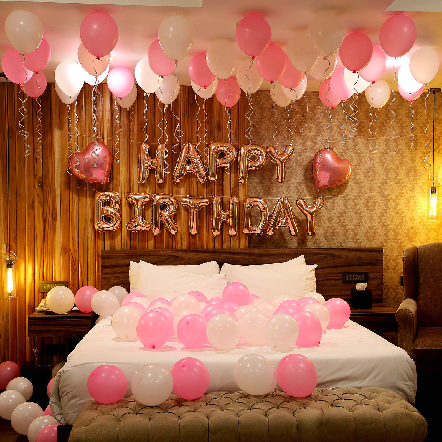 Buy/Send Rose Gold Birthday Theme Balloon Décor Online- FNP