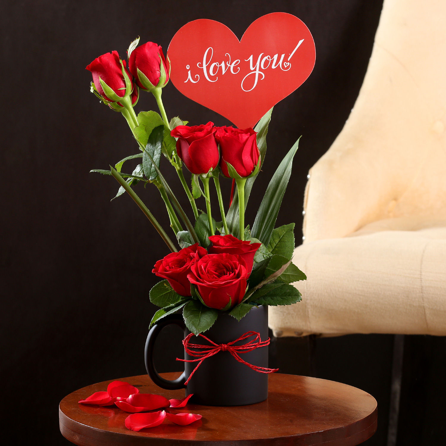 Buy/Send I Love You Red Roses Mug Online- Ferns N Petals