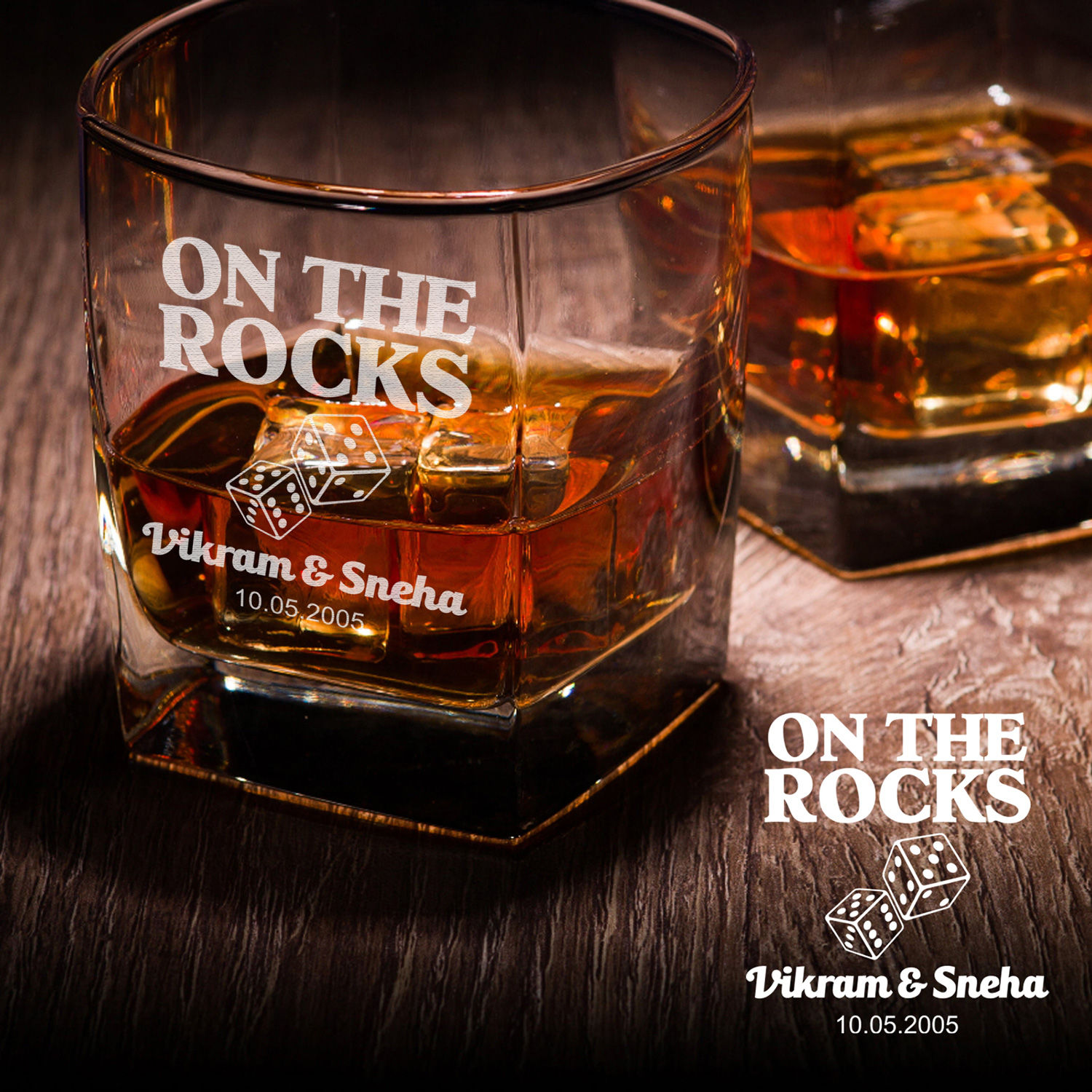 personalised whiskey rocks