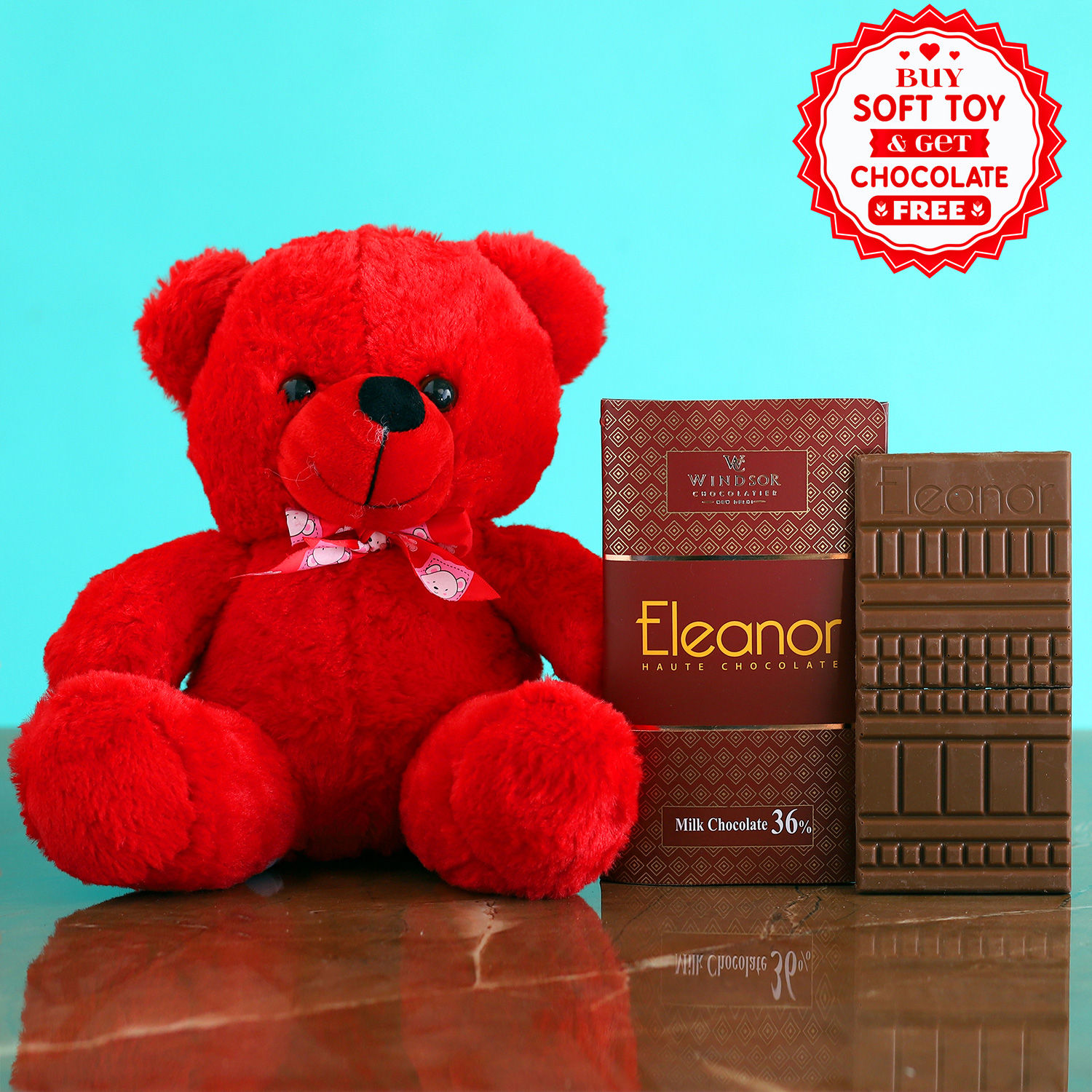 Buy/Send Cute Teddy With Free Windsor Chocolate Online- FNP