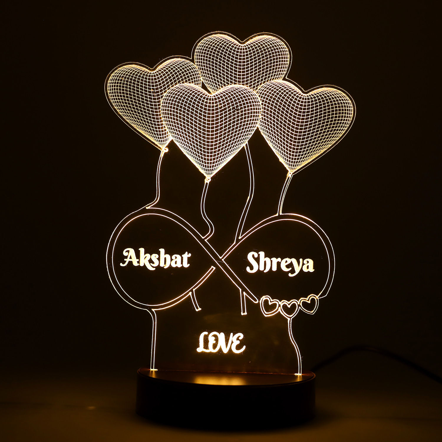 3d illusion personalised led lamp